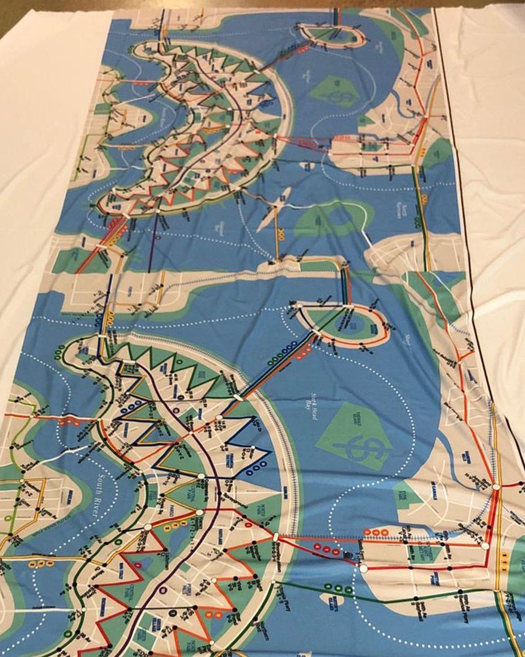 NYC SHARK MAP MASK (FORM-FITTING)